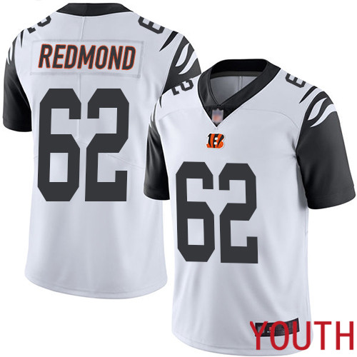 Cincinnati Bengals Limited White Youth Alex Redmond Jersey NFL Footballl #62 Rush Vapor Untouchable
